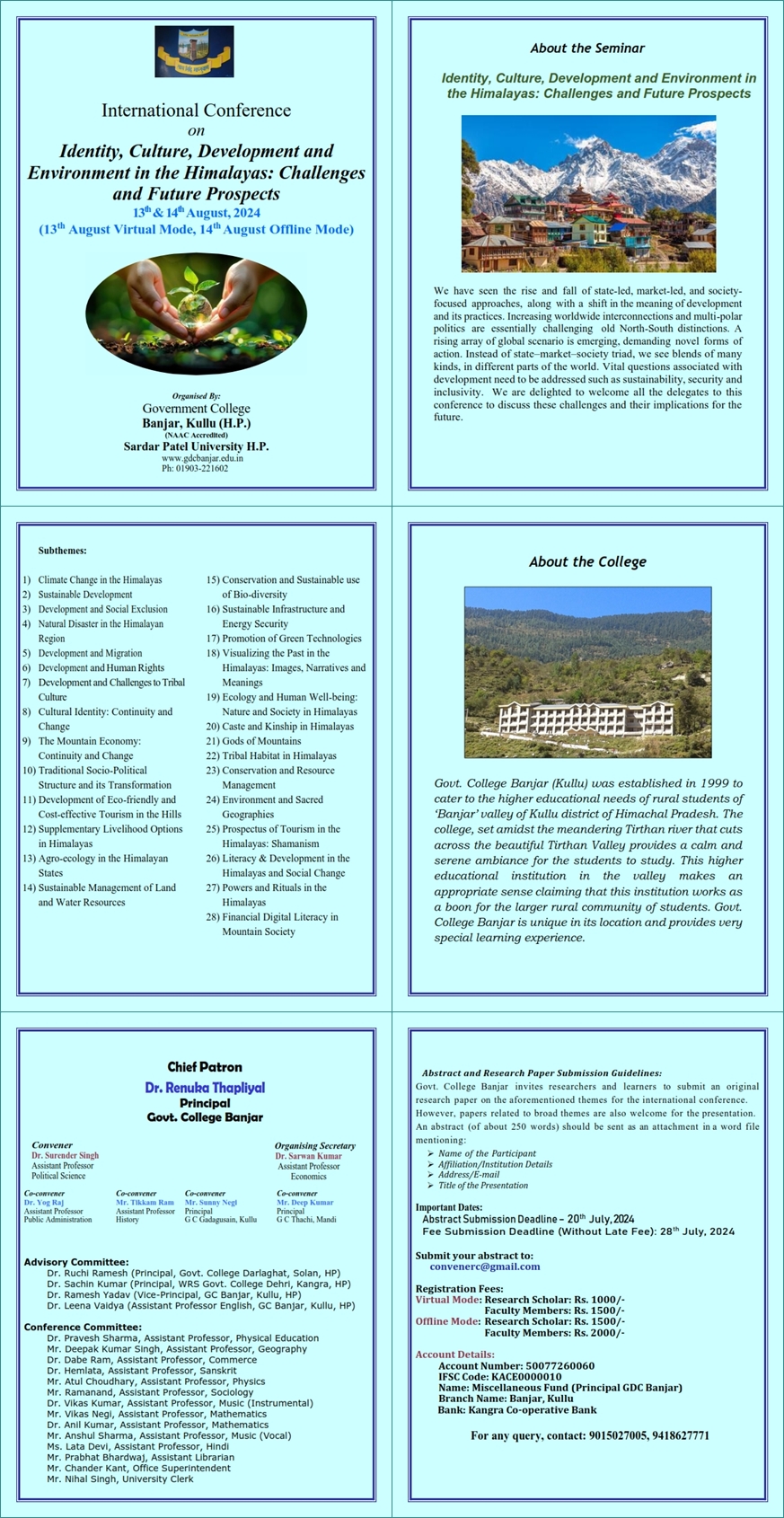 International Conference on Identity Culture Development and Environment in the Himalayas Challenges and Future Prospects